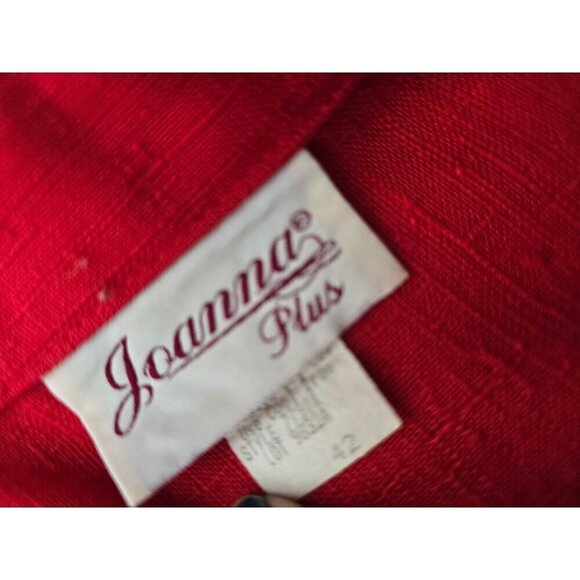 Vintage 80s 90s Cherry Red Lightweight Oversized Blazer Open Front - Picture 6 of 13